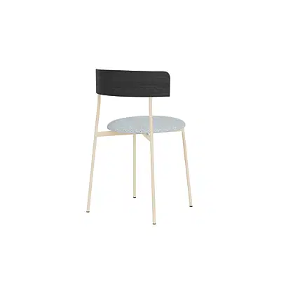 Friday dining chair no arms - sand frame - black back